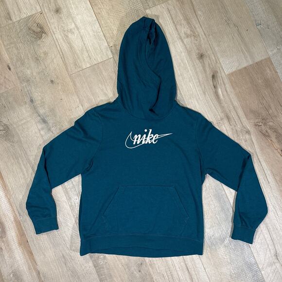 Nike Women's Green Hoodie Glitter Logo Size Large - Picture 1 of 7